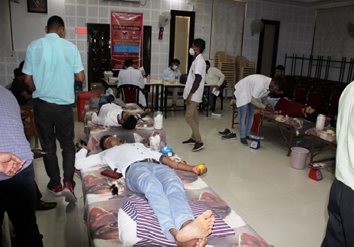 Blood Donation Camp at ICAI Bhawan, Scheme No. 8 Alwar 05-07-2021