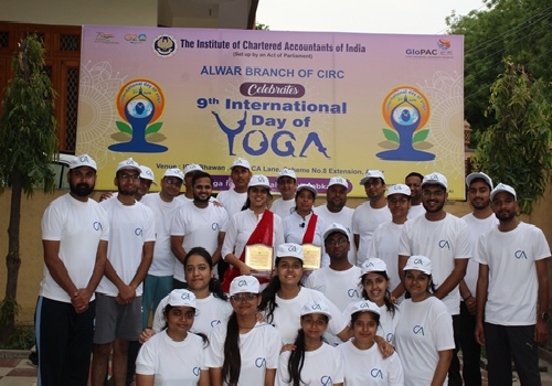 9th International Day of Yoga at Alwar CA Branch